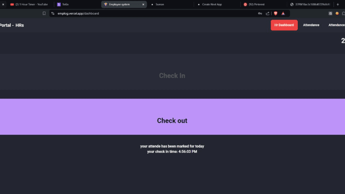Attendance portal